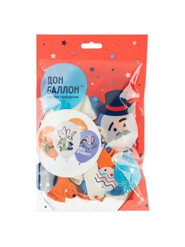 Воздушные шары латексные 12" &laquo;Мистер Ли и Зайка полицейский&raquo;, набор 25 шт. МИКС