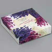 Кондитерская упаковка, коробка «Учительнице», 14 х 14 х 3,5 см