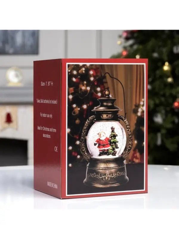 Светодиодная фигура &laquo;Дед Мороз и ёлка&raquo; 20&times;14&times;11 см, от батареек ААх3, USB, свечение тёплый белый