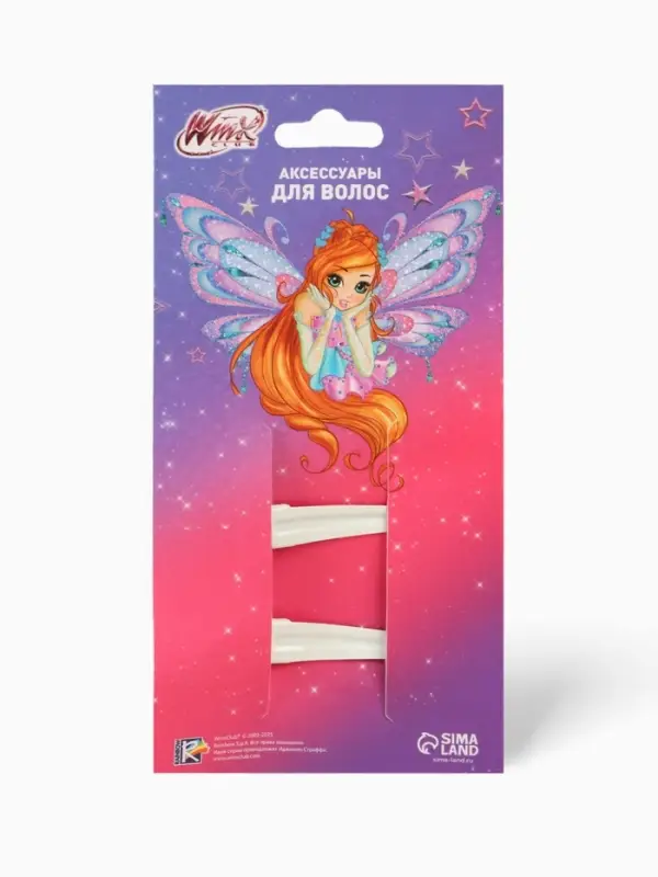 Заколка для волос «Бабочки» 2 шт, Винкс Заколка для волос «Бабочки» 2 шт, Винкс