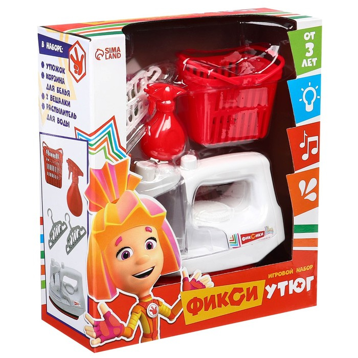 Игровой набор «Утюг, пульверизатор »,Фиксики, свет, звук Игровой набор «Утюг, пульверизатор »,Фиксики, свет, звук