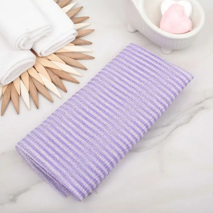 Мочалка для тела Доляна &laquo;Японская&raquo;, 90 см, в полоску, МИКС