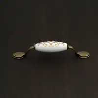 Ручка скоба Ceramics 015 LIGHT, 96 мм, керамическая, цвет бронза