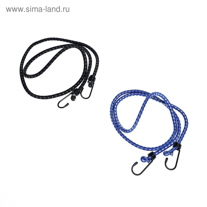 Резинка для крепления багажа TORSO, 120 cм, d8 мм, металлические крючки, МИКС, набор 2 шт Резинка для крепления багажа TORSO, 120 cм, d8 мм, металлические крючки, МИКС, набор 2 шт