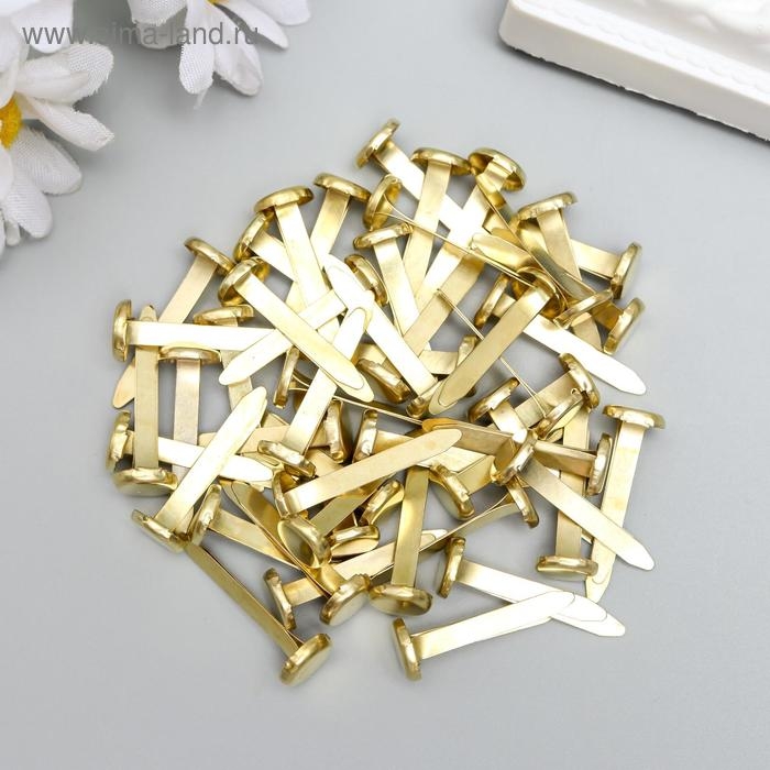 Брадсы для творчества металл  Брадсы для творчества металл "Золотые" набор 50 шт 2,5 см