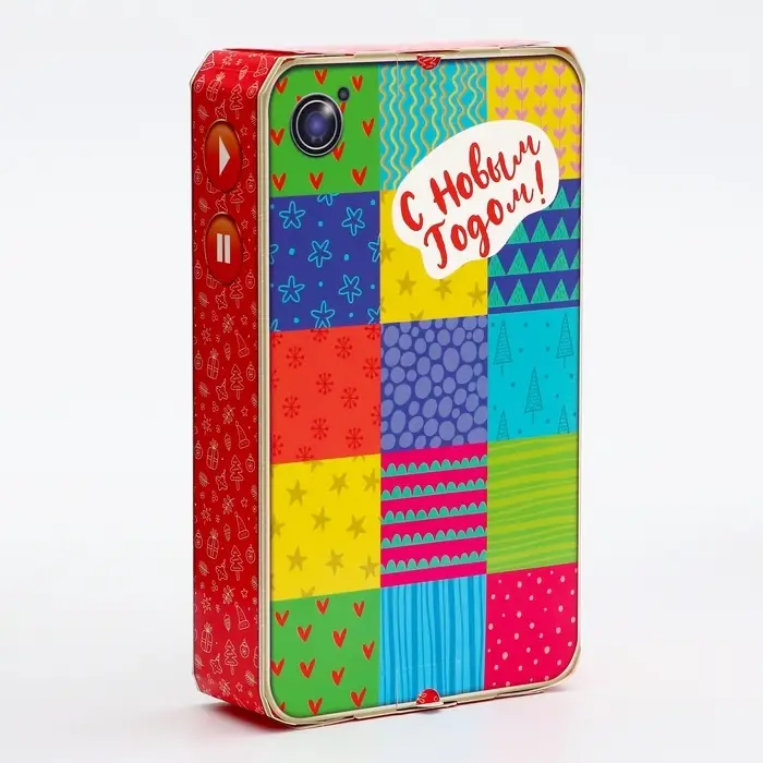 Коробка подарочная новогодняя складная «Вечериночка» 13×4×21 см