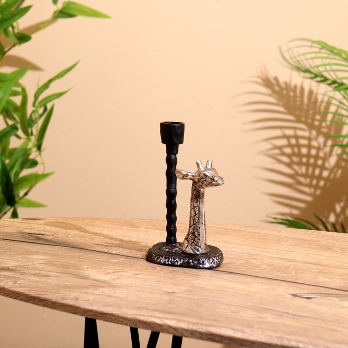 Подсвечник Подсвечник "Жирафик" алюминий 12,5х9,5х26 см