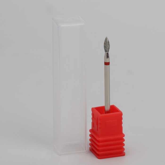 Фреза алмазная для маникюра «Пламя», мелкая зернистость, 2,3 × 5 мм, в пластиковом футляре Фреза алмазная для маникюра «Пламя», мелкая зернистость, 2,3 × 5 мм, в пластиковом футляре