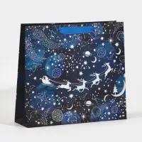 Пакет подарочный новогодний &laquo;С Новым годом&raquo;, 30&times;25.5&times;9 см