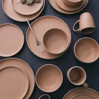 Тарелка Доляна &laquo;Кремовое облако&raquo;, d=27 см, керамика, персиковая