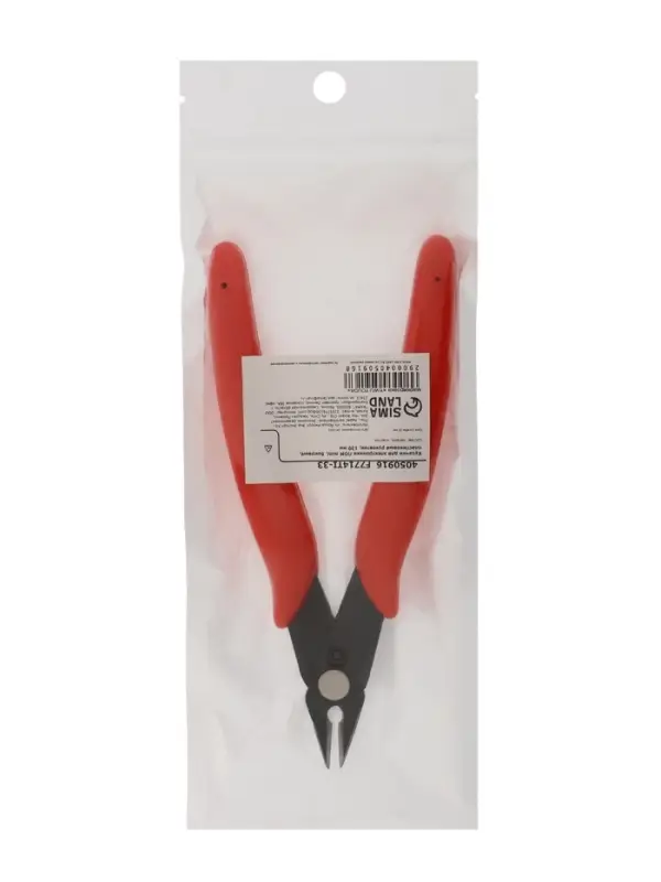 Кусачки для электроники ЛОМ mini, боковые, пластиковые рукоятки, 130 мм