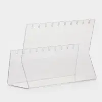 Подставка под серёжки на 10 пар, 2 ряда, 16&times;6.5&times;11, оргстекло 2 мм