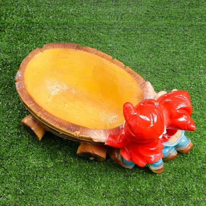 Садовая фигура из гипса «Два гнома с телегой», 19.5×32×17.5 см Садовая фигура из гипса «Два гнома с телегой», 19.5×32×17.5 см