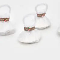 Серпантин - хлопушка бумажный, набор 5 штук, белый