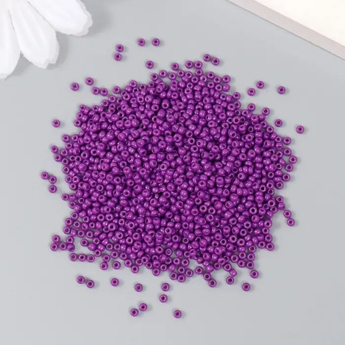 Бисер стекло 12/0  Бисер стекло 12/0 "Серо-фиолетовый" 15 гр