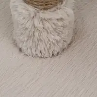 Когтеточка c лежанкой &laquo;Пижон&raquo;, 58&times;36&times;39 см, овальная, пушистый мех, джут, бежевая