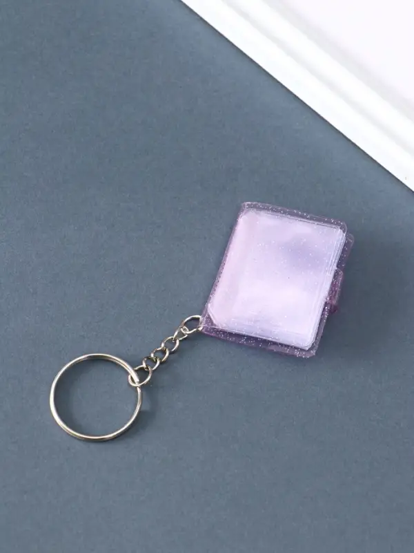 Брелок для ключей на кольце &laquo;Мини-фотоальбом на 16 фото : Прозрачный блеск&raquo;, 3.5&times;2.5 см, МИКС