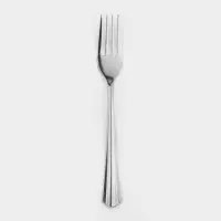Вилка столовая, длина 19.8 см, толщина 1.2 мм, упрощённой обработки, нержавеющая сталь, серебристая