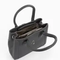 Сумка женская тоут TEXTURA на молнии, 31&times;11&times;21 см, тёмно-серая