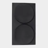 Форма для выпечки Доляна &laquo;Бискотто&raquo;, силикон, 34.5&times;20&times;3 см, 2 ячейки (d=16 см), чёрная