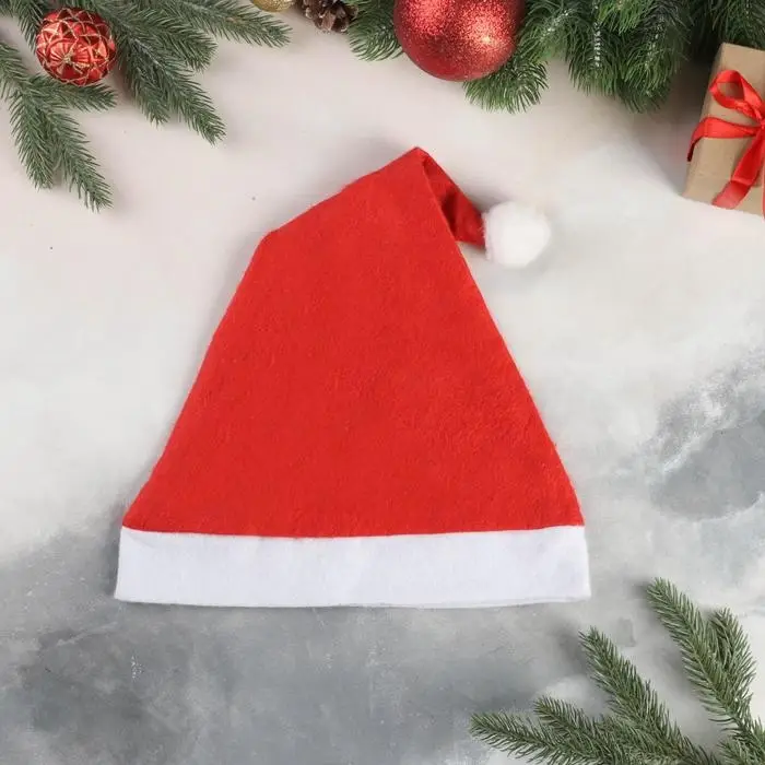 Колпак новогодний «Классика» 37×27 см, красный Колпак новогодний «Классика» 37×27 см, красный