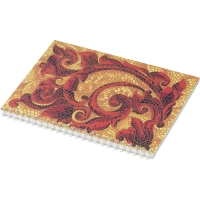 Бизнес-тетрадь Мозаика красная обложка УФ лак, спираль, А5, 80л, клетка