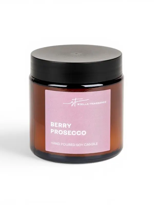 Ароматическая свеча в банке ST Berry Prosecco, ягоды и шампанское, 90 г