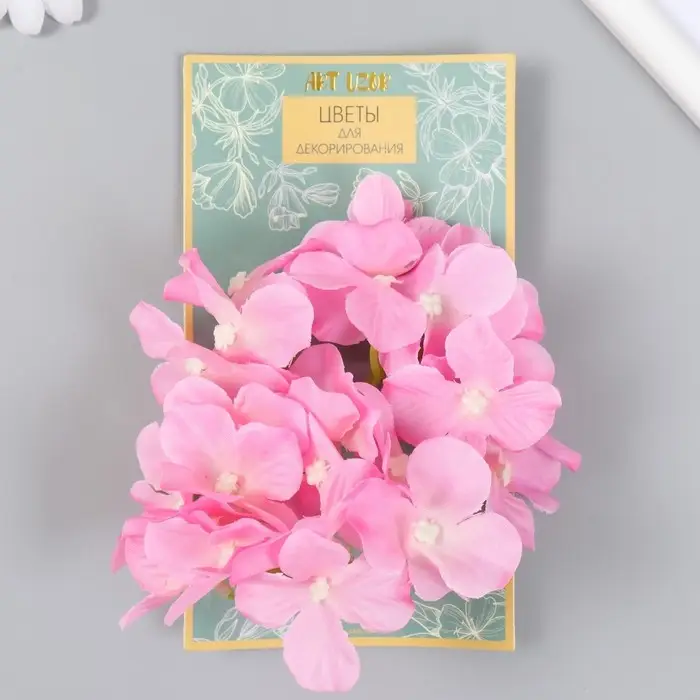 Цветы для декорирования Цветы для декорирования "Гортензия" розовые 10х10 см