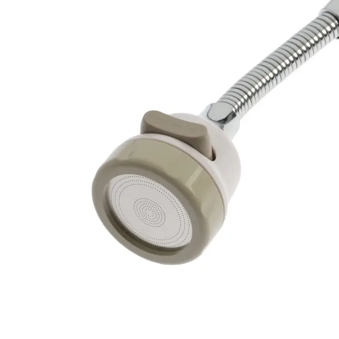 Аэратор ZEIN, с регулировкой потока, на гибком шланге,190 мм, 3 режима, пластик, белый