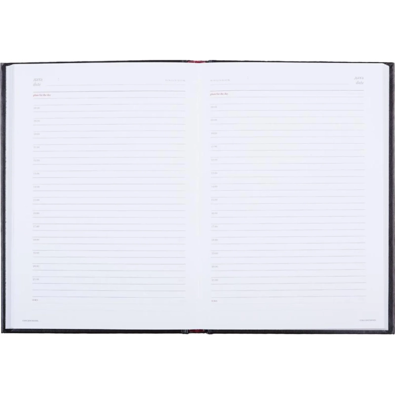 Ежедневник недатированный черный,А5,145х205мм,136л,Ideal 3-122/03