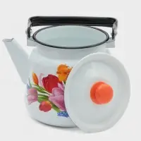 Чайник &laquo;Тюльпан Май&raquo;, 3.5 л, эмалированная сталь, белый