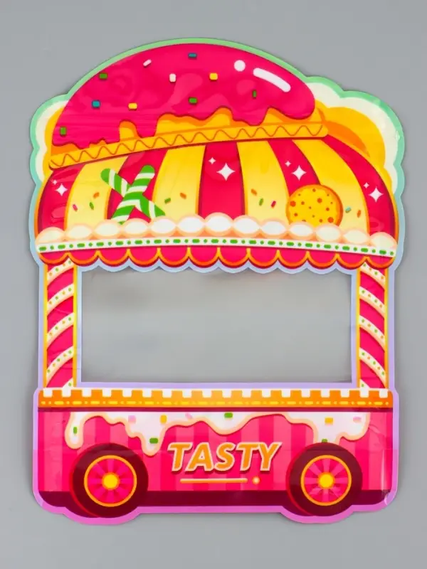 Пакет подарочный, с zip-lock застежкой &laquo;Сладости&raquo;, с окном, в форме фургончика, 18&times;18.5+4.5 см