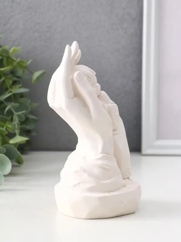 Фигура "Нежность на ладоне" 15 см, белый
