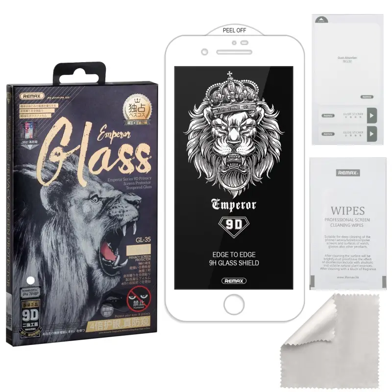 Защитное стекло для iPhone 7/8 Plus 9D Private Emperor Series GL-35 REMAX белое