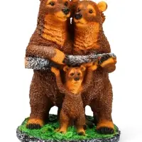 Садовая фигура из полистоуна &laquo;Мишки-семейка&raquo;, 45&times;25&times;32 см