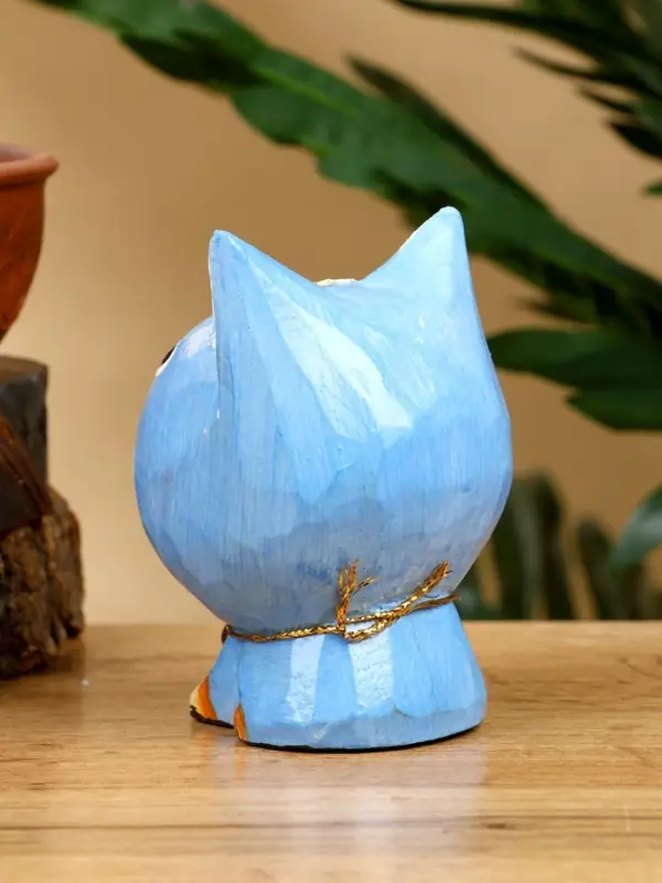 Сувенир "Котик" дерево 8х7х10 см, цв. синий