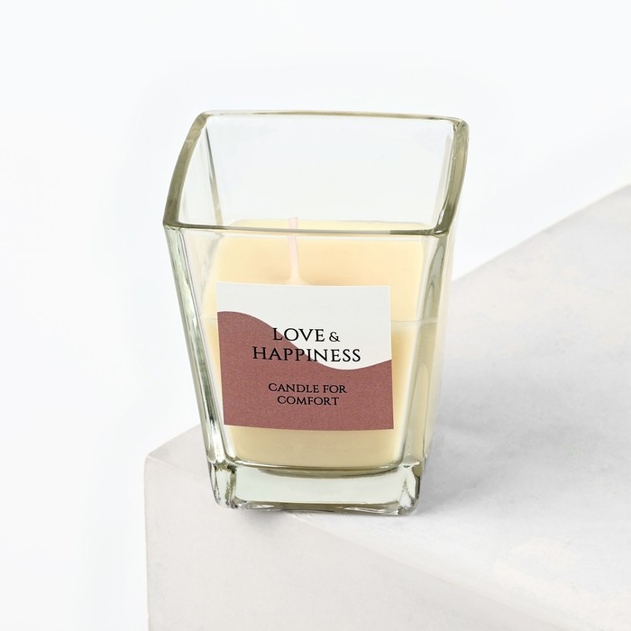 Свеча ароматическая в стекле «Happiness»: грейпфрут и мёд, 6,8 х 8 см. Свеча ароматическая в стекле «Happiness»: грейпфрут и мёд, 6,8 х 8 см.
