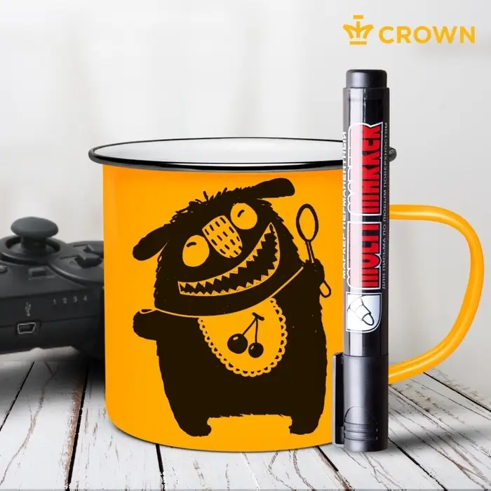 Маркер перманентный Crown. Multi Marker CPM-800, чёрный, узел 3.0 мм