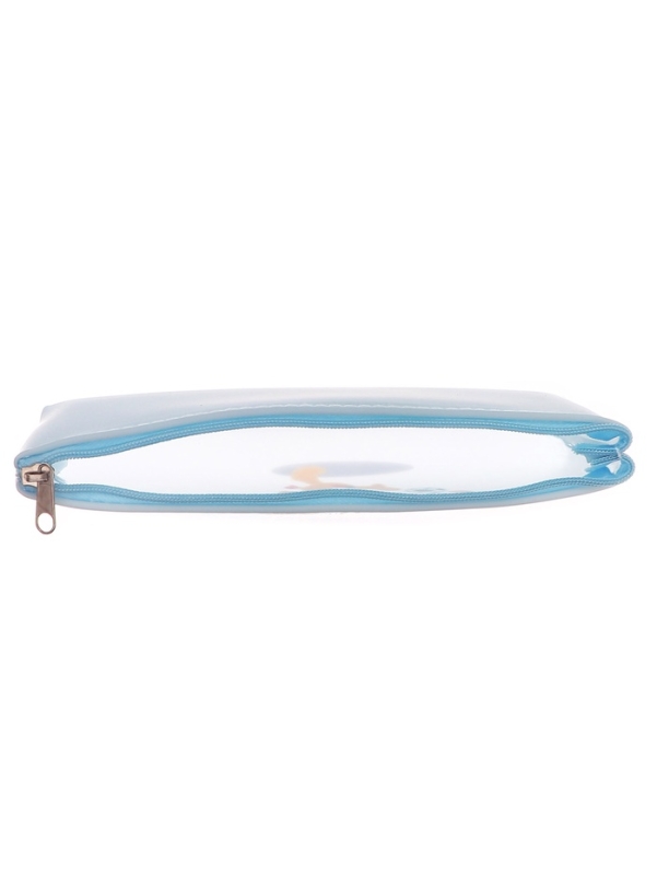 Пенал школьный на молнии  Зверушки Голубой Пенал школьный на молнии  Зверушки Голубой