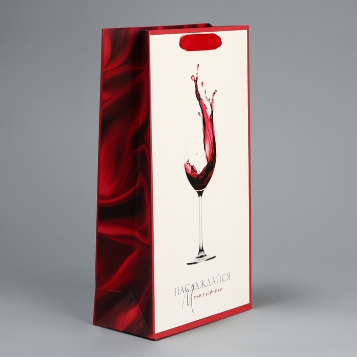 Пакет подарочный под две бутылки, упаковка, «Наслаждайся», 35 х 20 х 9 см Пакет подарочный под две бутылки, упаковка, «Наслаждайся», 35 х 20 х 9 см