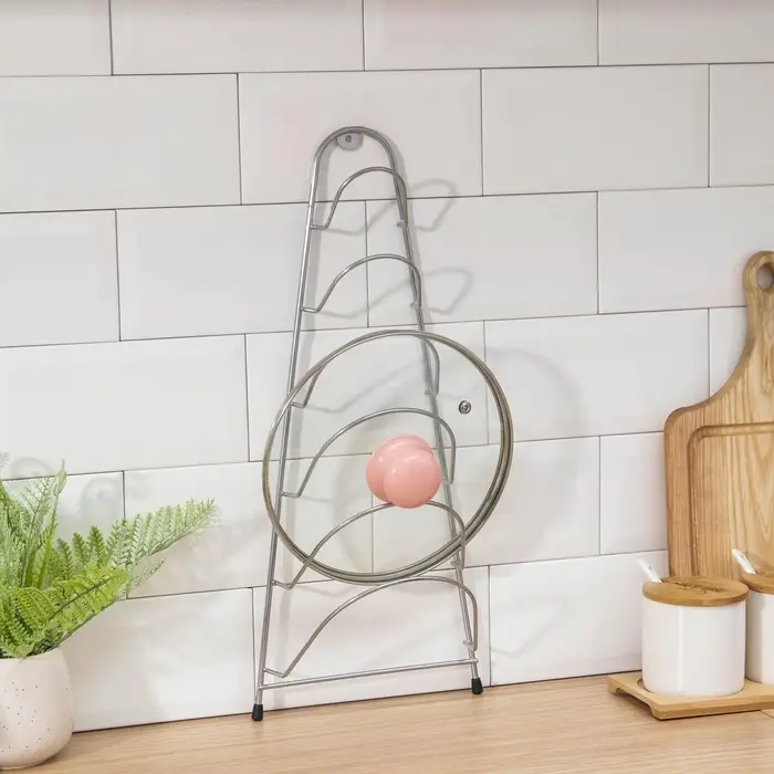 Подставка для крышек подвесная, 19.5&times;9&times;46 см, хром