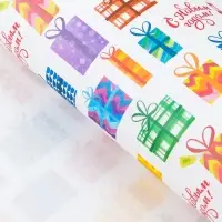 Бумага упаковочная крафтовая &laquo;Новогодние подарки&raquo;, 50 х 70 см