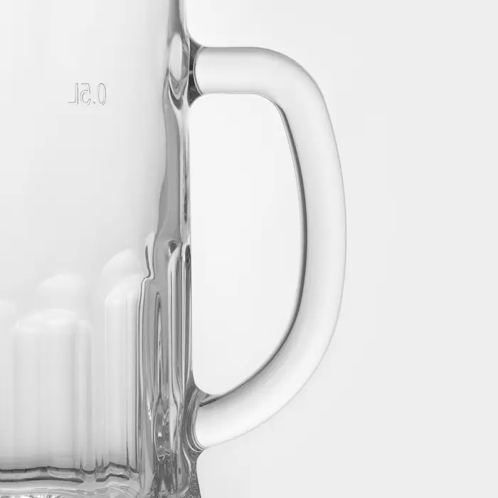 Пивная кружка &laquo;Пит&raquo;, 500 мл, стекло, прозрачная