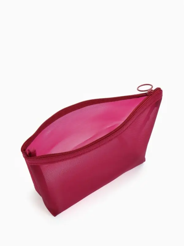 Косметичка дор Сетка 17*6,5*13,5, отд на молнии, бордовый Косметичка дор Сетка 17*6,5*13,5, отд на молнии, бордовый