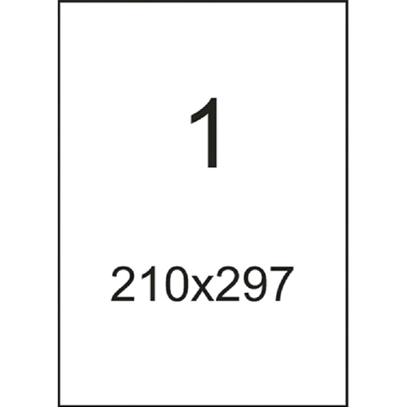 Этикетки самоклеящиеся  210х297мм. белая (100л/уп.)