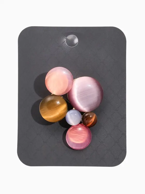 Брошь "Пузырьки", цветная в золоте