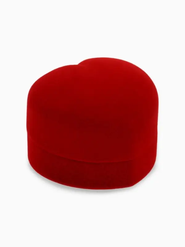 Футляр бархатный под кольцо, серьги &laquo;Сердце малое&raquo;, 5&times;4.2&times;3.6 см, бордовый