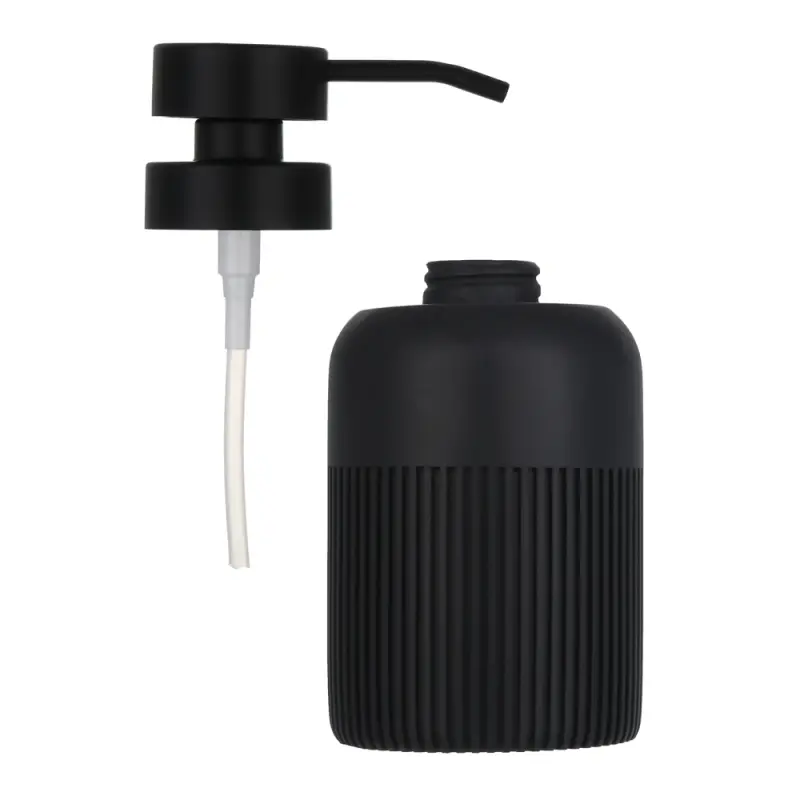 Диспенсер для жидкого мыла тм VETTA Модена, 230мл, полирезин, серый, 7x7x15см