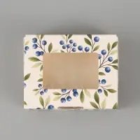 Коробка подарочная с окном &laquo;Ягоды&raquo;, 10&times;8&times;3.5 см, самосборная