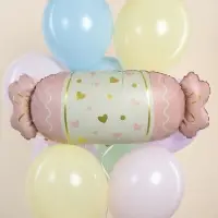 Воздушный шар фольгированный 34" &laquo;Конфета&raquo;, розовый сатин